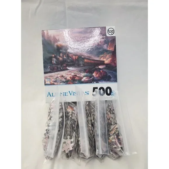 Used 500 Piece Puzzle Box 3 Puzzles - Picture 5 of 10